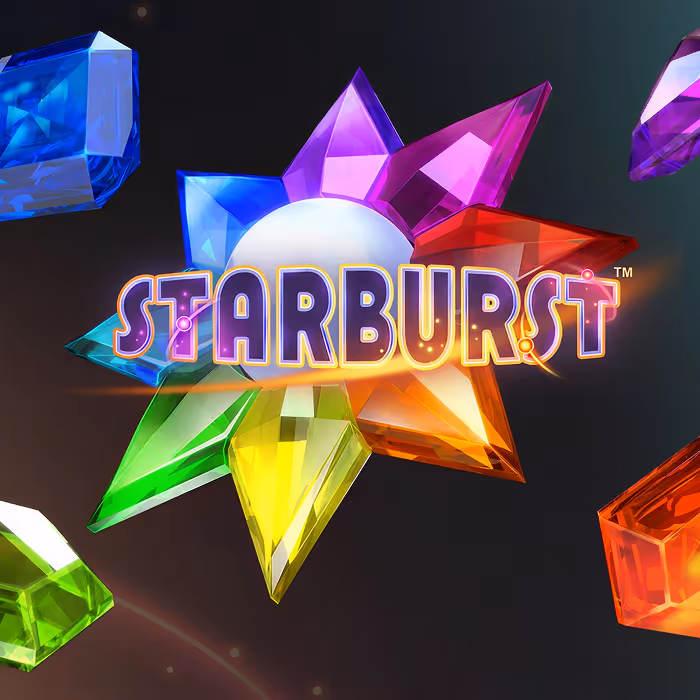 Starburst slot machine with vibrant gem symbols and expanding wilds